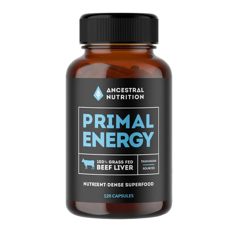 Ancestral Nutrition Primal Energy - 100% grass fed beef liver capsules