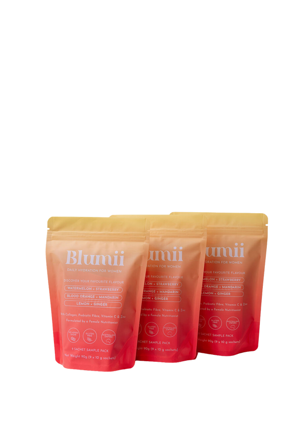 Blumii Hydration Sample Pack – 3 Flavours, 9 Sachets