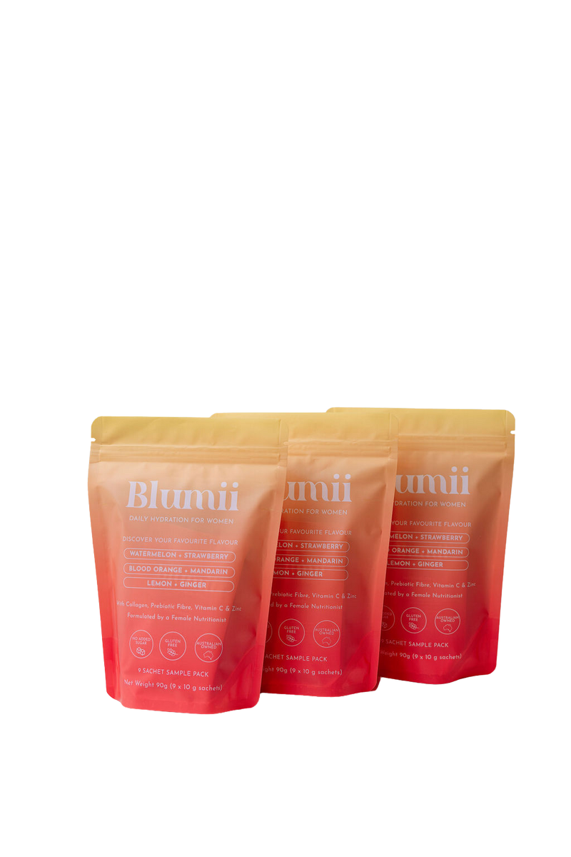 Blumii Hydration Sample Pack – 3 Flavours, 9 Sachets